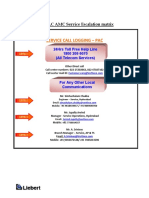 VERTIV PAC AMC Escalation Matrix