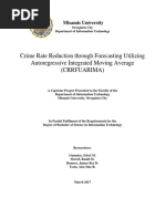 Crime Rate Reduction Through Forecasting Utilizing Autoregressive Integrated Moving Average (Crrfuarima)