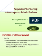 Syirkah/Musyarakah/Partnership in Contemporary Islamic Business