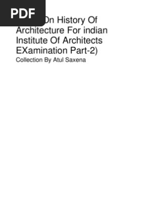 History Of Architecture Notes For Part2 Examination Indian Institute Of Architects Transport Nature