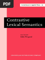 (Current Issues in Linguistic Theory 171) Edda Weigand - Contrastive Lexical Semantics (1998, John Benjamins)