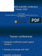 The 7 IPWSO Scientific Conference Taiwan 2010