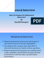 Behavioral Interview: How To Prepare For Behavioral Interview? by Raj (HR Manager)