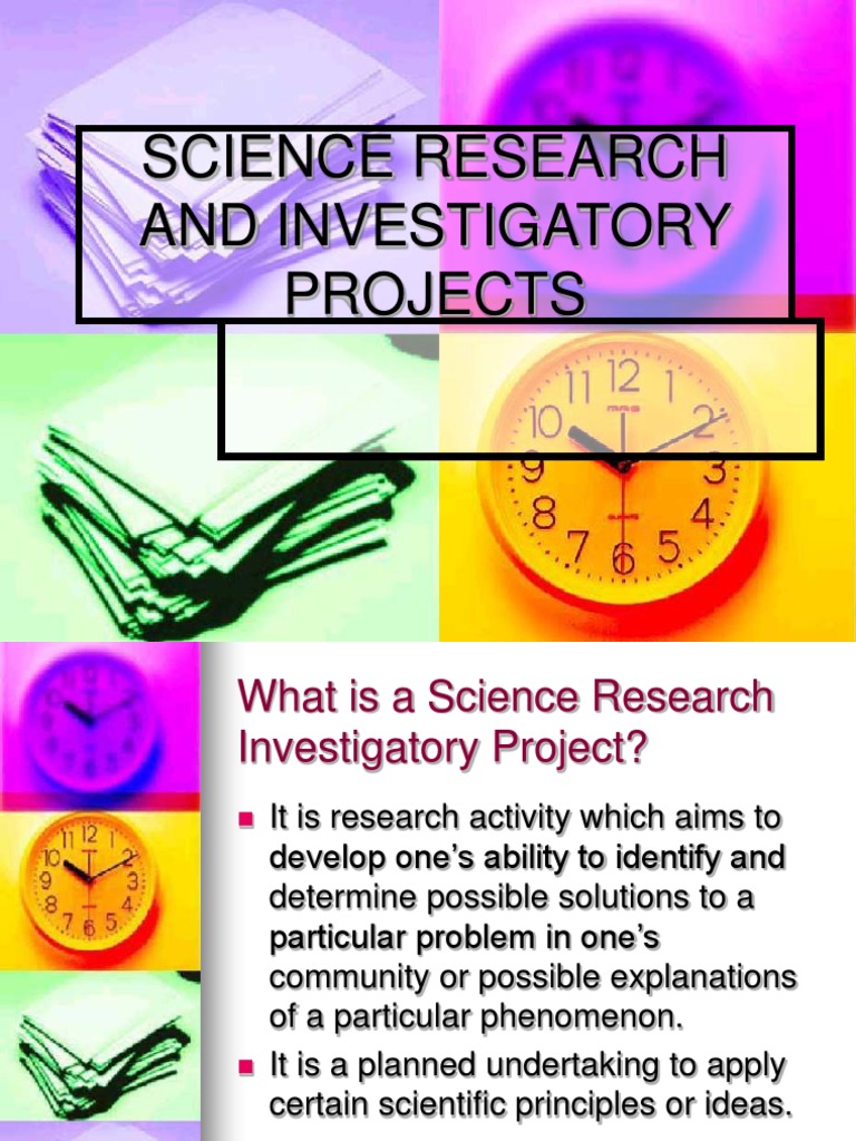 Science Investigatory Project Guide | PDF | Scientific Method | Hypothesis