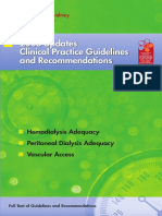 Peritoneal Dialysis Adequacy (2006) kdoqi guidelines