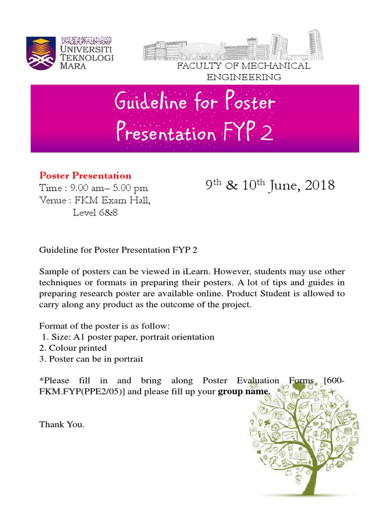 FYP 2 Poster Presentation Guide | PDF | Thesis | Learning