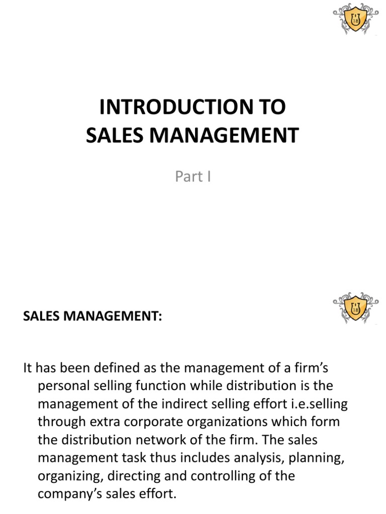 Sales Management I PDF | PDF | Sales | Marketing