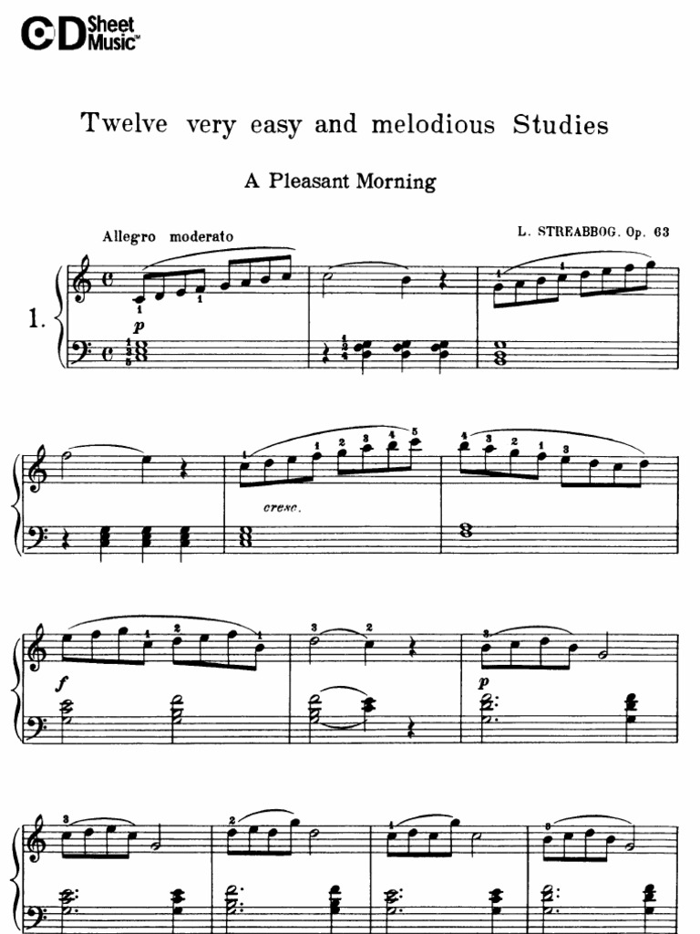 Streabbog - 12 Very Easy and Melodious Studies, Op 63 | PDF