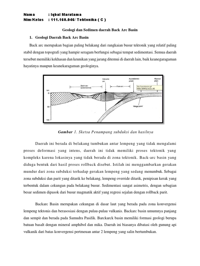 Geologi dan Sedimen Back Arc Basin | PDF