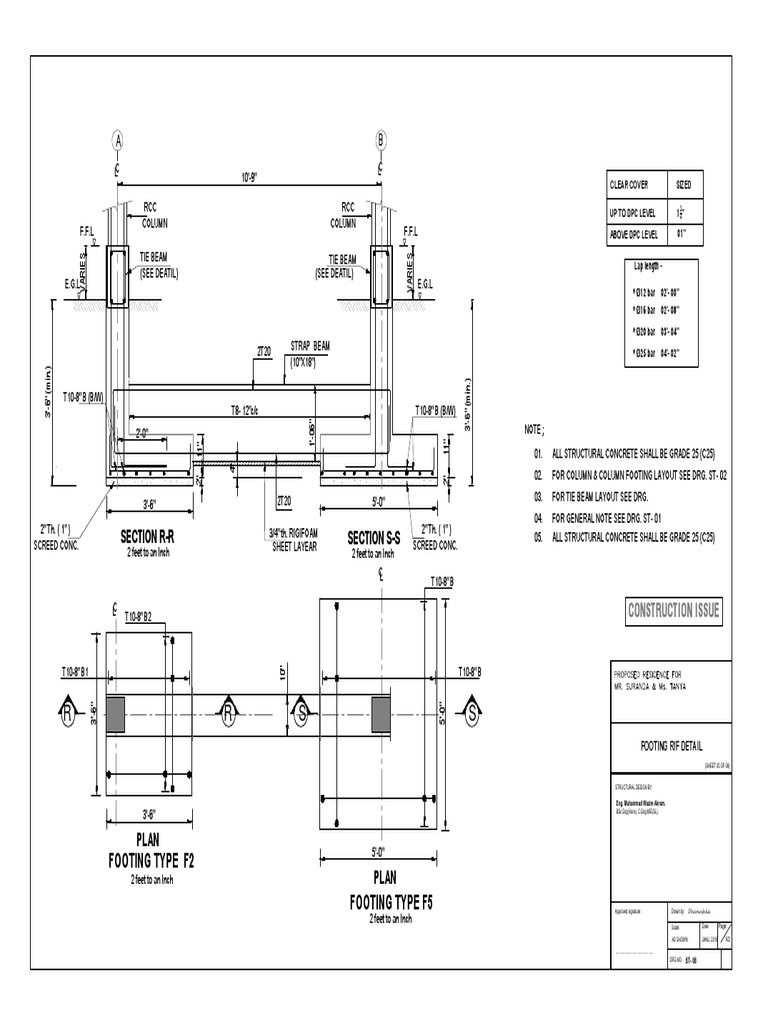 Footing Detail - 5 | PDF