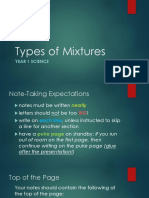 Types of Mixtures: Year 1 Science