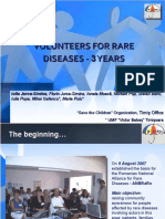 Volunteers For Rare Diseases - 3 Years