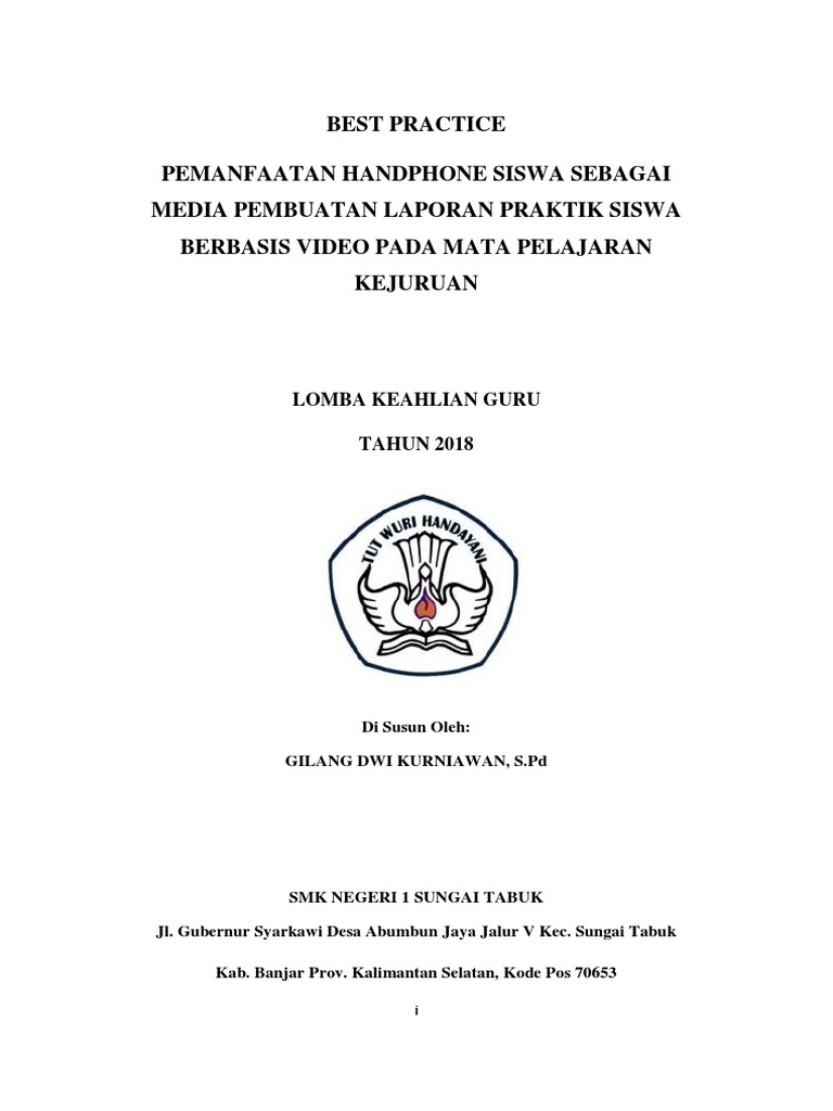 Best Practice Lomba Guru Berprestasi PDF