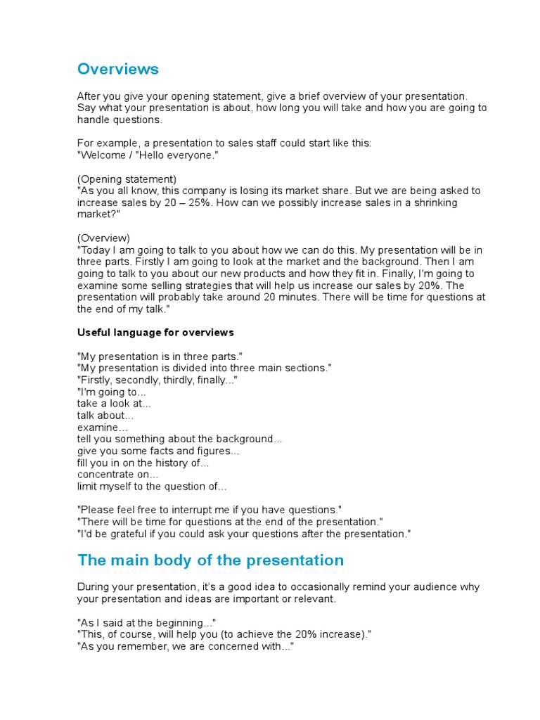 Lannguage To Give Presentation | PDF | Self-Improvement