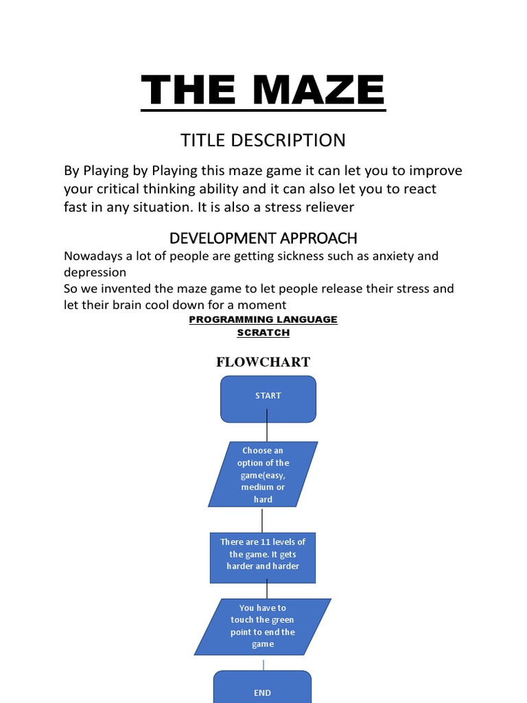 Maze Game for Stress Relief & Skills | PDF