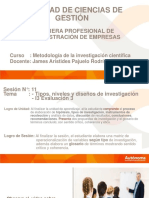 Sesión 11_Niveles y Diseños de Investigación