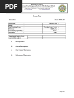 Course Plan Semester: Year: 2018-19: Vishwanathrao Deshpande Institute of Technology, Haliyal