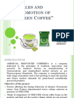 "S P G C ": Ales and Romotion of Reen Offee