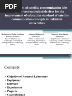 Development of satellite communication labs using low cost embedded devices
