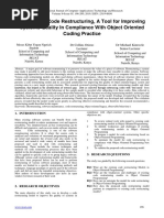 A Model for Code Restructuring, A Tool for Improving Systems Quality In Compliance With Object Oriented Coding Practice