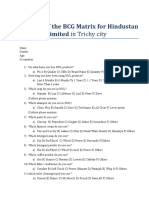 Unilever Limited in Trichy City: A Study of The BCG Matrix For Hindustan