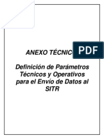 Anexo Técnico - Defninición de Párametros Técnicos y Operativos Para El Envio de Datos Al SITR