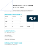 Civil Engineering Measurements Units