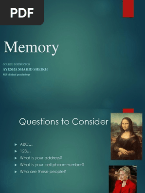 Memory Lecture