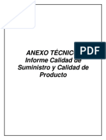 Anexo Técnico - Informe Calidad de Suministro y Calidad de Producto