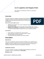 Level 7 Diploma in Logistics and Supply Chain Management