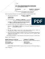 Affidavit of Two Disinterested Persons: Maria Grace D. Balais Ruben A. Labarda