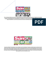 how the sun and fourfour two advertise products