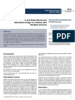 Semont and Epley Maneuvers Alleviated Vertigo in A Patient With Multiple Sclerosis