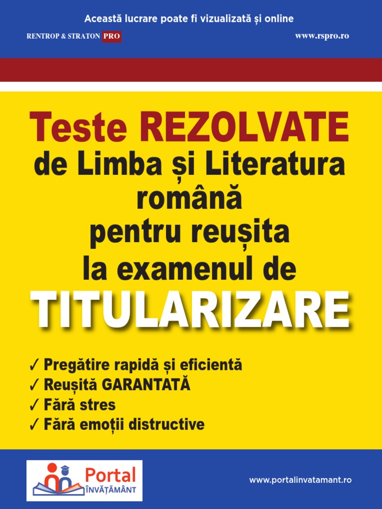 Model Subiect Titularizare