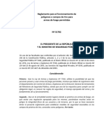 Reglamento para El Funcionamiento de Pol#u00edgonos o Campos de Tiro para Armas de Fuego Permitidas N#U00b0 31782 PDF