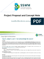 Project Proposal and Concept Note: Leonellha Dillon-Barreto, Seecon GMBH