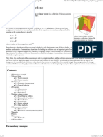 System of Linear Equations: From Wikipedia, The Free Encyclopedia