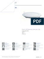 Panel LED Redondo Embutido 18 W