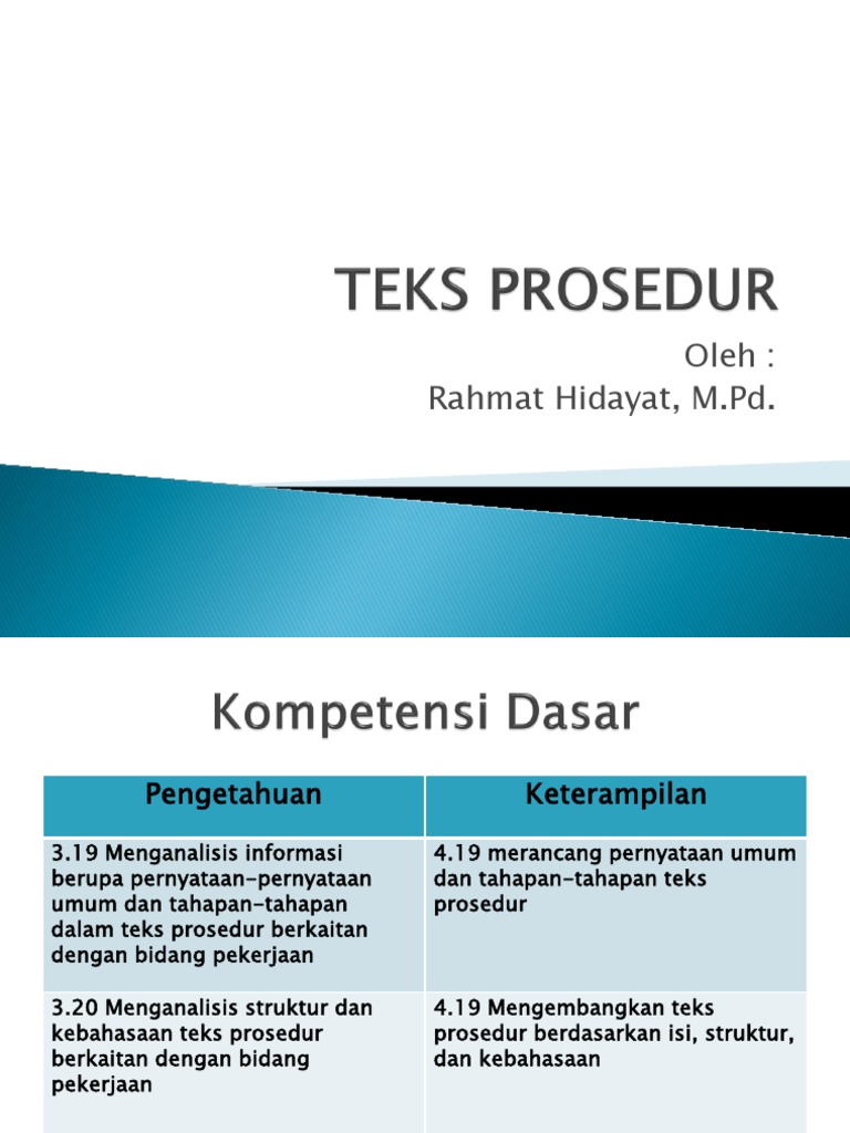 Teks Prosedur