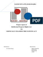 Ipr Examination of Patents Act