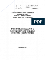Instructivo para El Uso de Vehiculos y Consumo de Combustible PDF