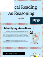 Critical Reading As Reasoning