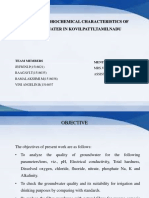 Study of Hydrochemical Characteristics of Ground Water in Kovilpatti, Tamilnadu