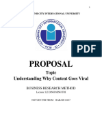 Proposal: Topic Understanding Why Content Goes Viral