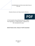 a FORMAÇÃO DO PROFESSOR DE LP