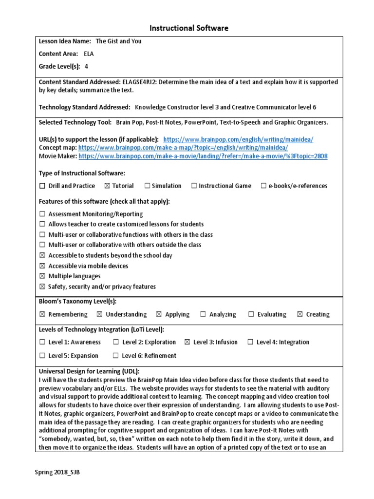 Instructional Software | PDF | Quiz | Teaching