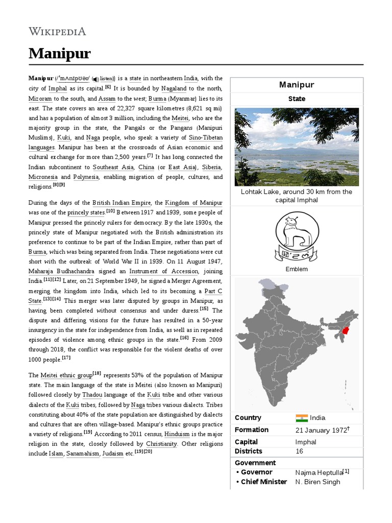 Manipur PDF Religion And Belief