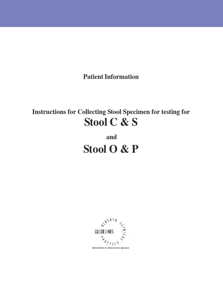 Stool C & S Stool O & P Patient Information PDF Human Feces Diarrhea