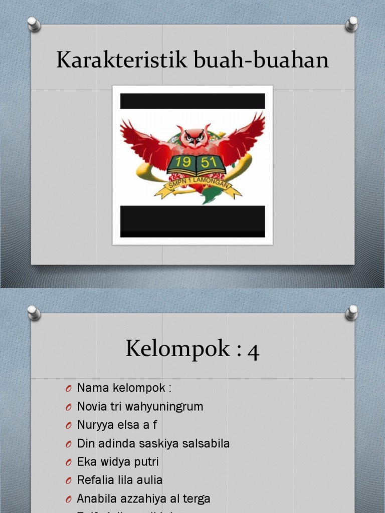 Karakteristik Buah Buahan Pdf