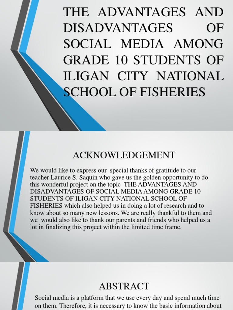 Final Presentation Advantage and Disadvantages of Socialmedia | PDF